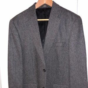Tasso Elba Charcoal Herringbone Blazer